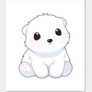 Cute baby polar bear Posters and Art